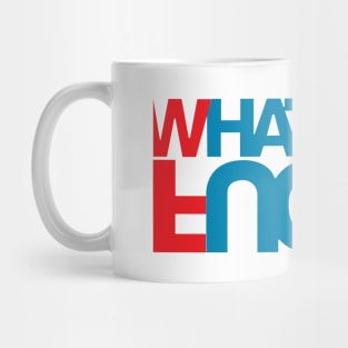 What the Fu*k?! WTF Red Blue Mug